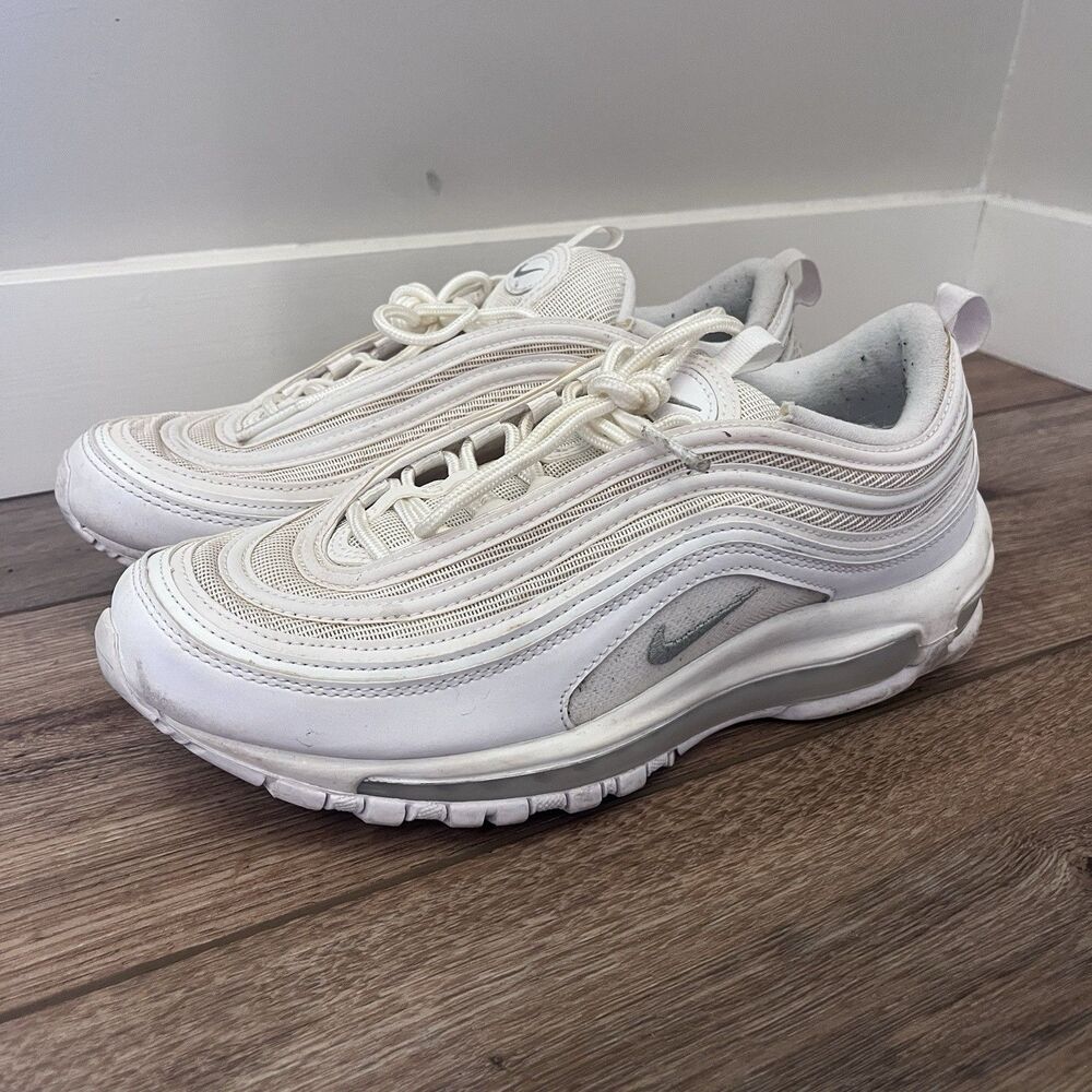 Nike Air Max 97 Triple White Wolf Gray 921826-101 Men's Size 8.5 Shoes